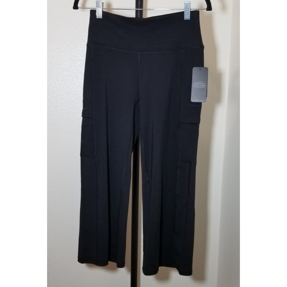 NYL New York Laundry Sport Womens S Black Legging Active Loungewear Athletic NWT